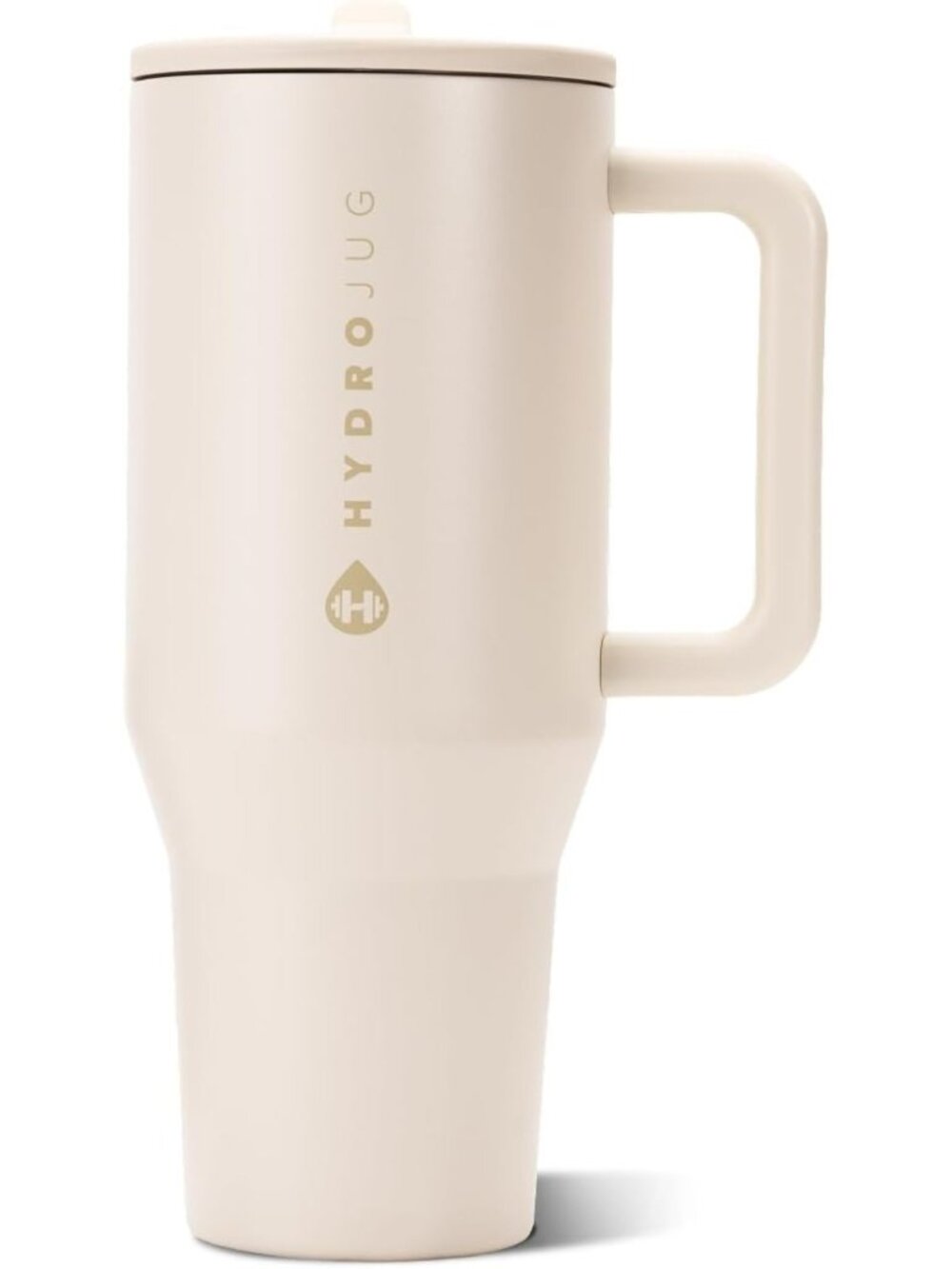Insulated 32oz Tumbler with Handle & Straw - Perfect for Travel, Cream Color